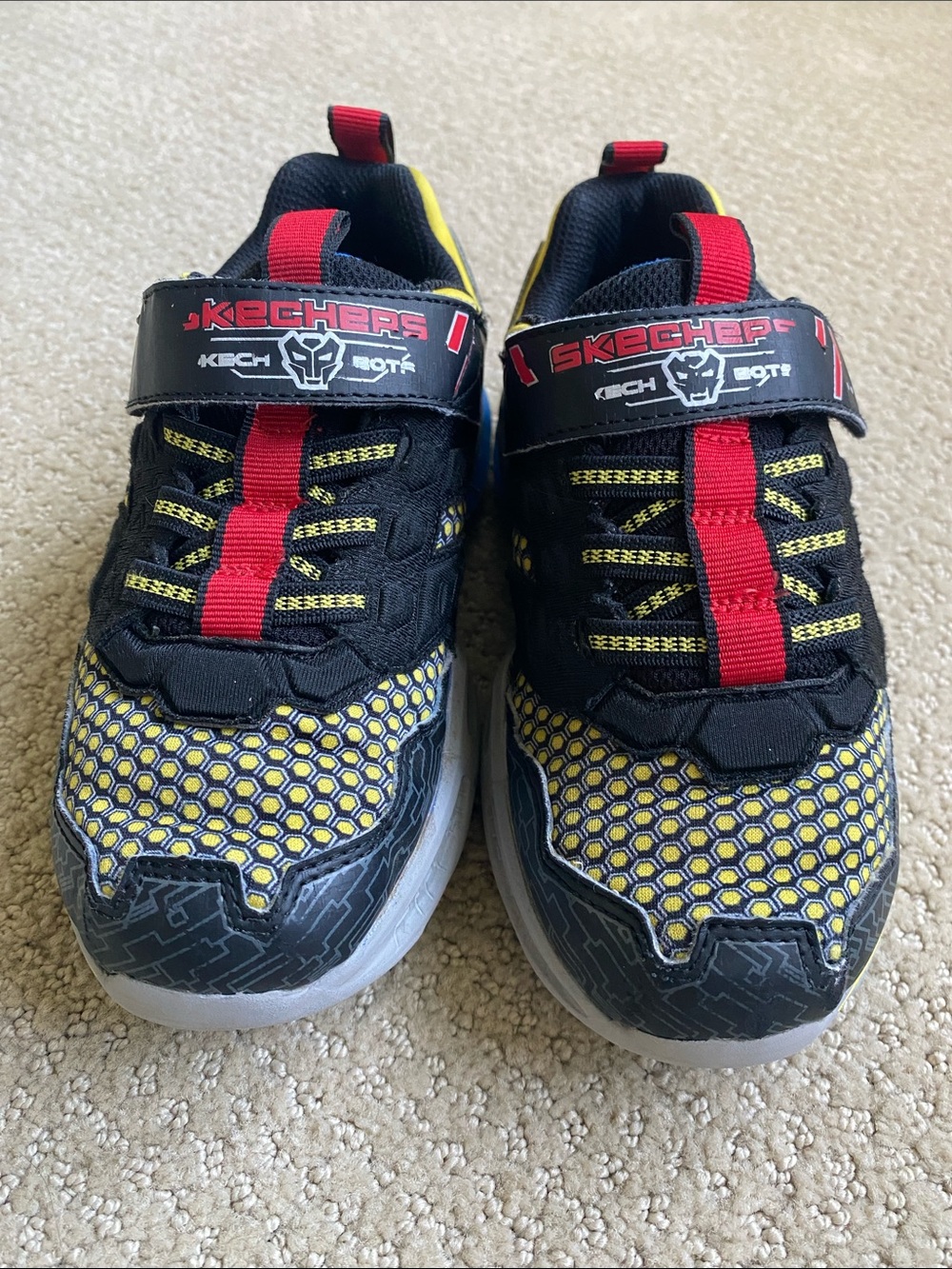 Skechers Kids Black, Blue, Yellow & Red Sneakers